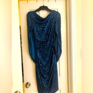Betsy Adam size 12 cape style cocktail dress